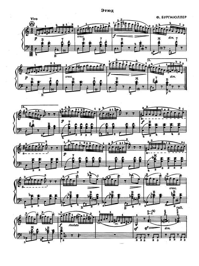 Бургмюллер Ф. Этюд До-мажор, Vivo_Страница_1.jpg