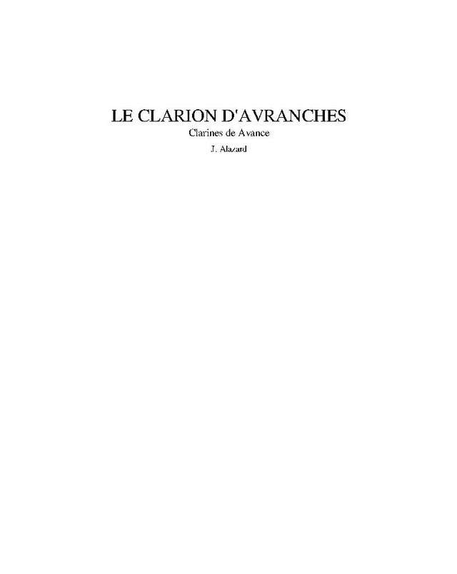 Clairon d’Avranches, Le (Clarines de Avance). Marcha militar francesa. Joseph Alazard (партиту...jpg