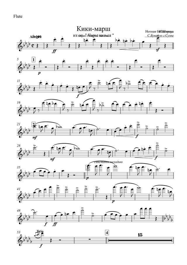 Кики-марш. Марш дамской капеллы из оперетты «Чары вальса». Йоганн Штраус (отец) (партии)_01.jpg