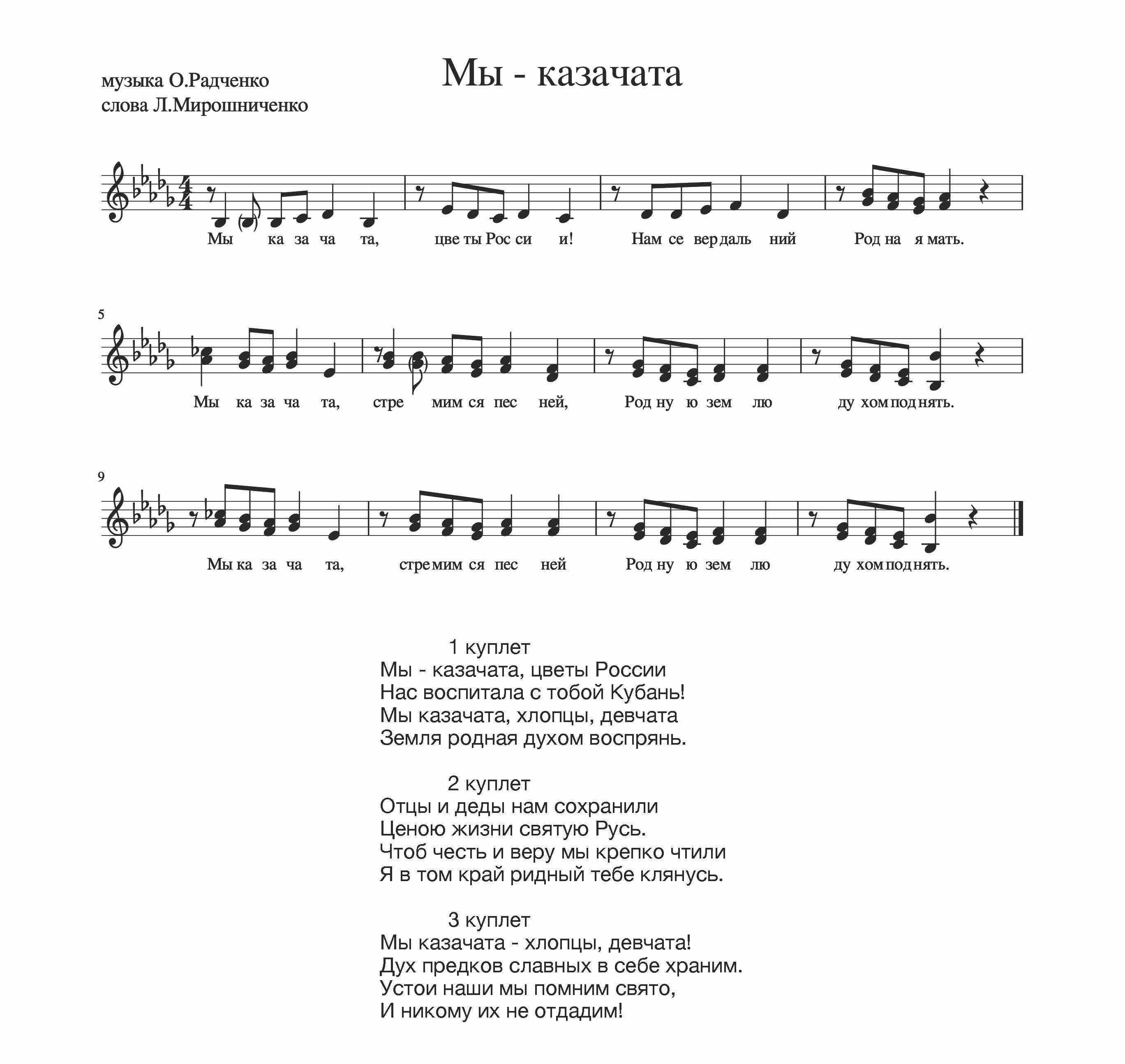Мы казачата. Радченко. Мирошниченко (Ноты).jpg