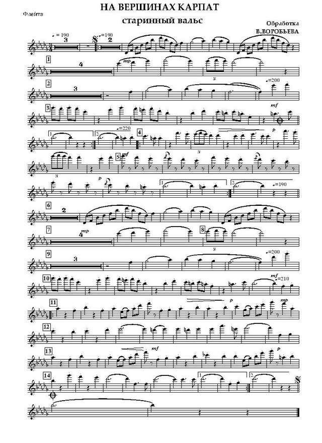 На вершинах Карпат. Старинный вальс. Обр. В. Воробьева (партии)_Страница_01.jpg
