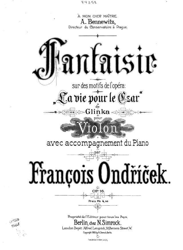 Ондржичек Ф. Фантазия на темы оперы Глинки 'Жизнь за царя' для скрипки и фортепиано op.16_Стра...jpg