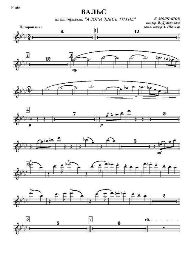 Вальс из кинофильма «А зори здесь тихие...» К. Молчанов. Инстр. С. Суровцева (партии)_Страница...jpg
